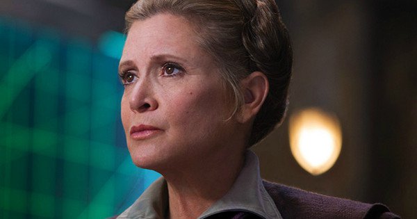 Carrie Fisher in The Force Awakens